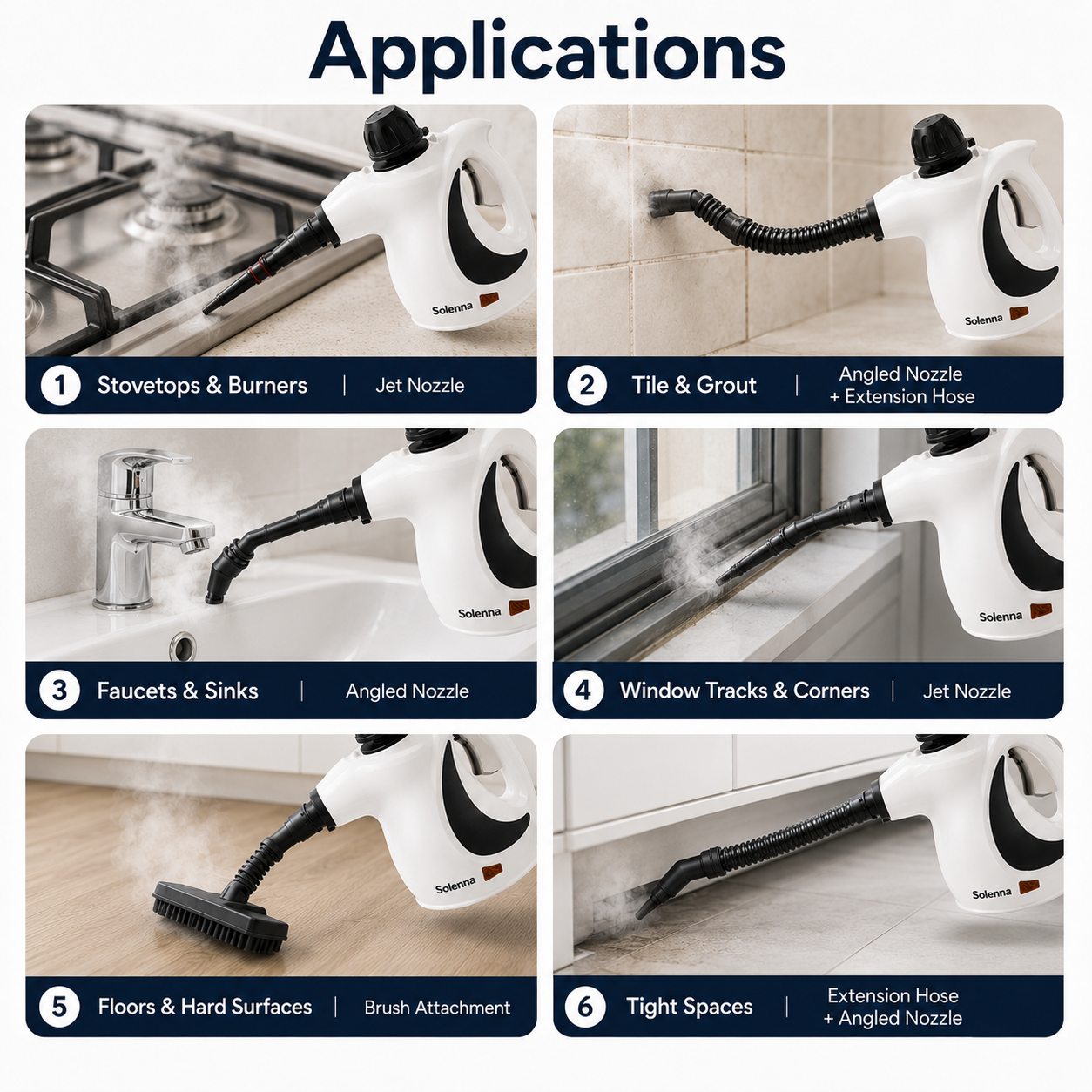 Solenna™ - Handheld Steam Cleaner
